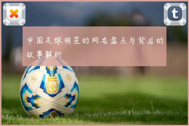 中国足球明星的网名盘点与背后的故事解析