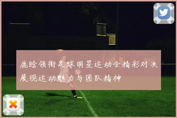 鹿晗领衔足球明星运动会精彩对决展现运动魅力与团队精神